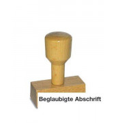 Textstempel LST811 mit Text "Beglaubigte Abschrift" Holz braun