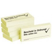 Haftmarker 1301010123, Business, 75x35mm, gelb, "Bescheid in Ordnung", rechteckig
