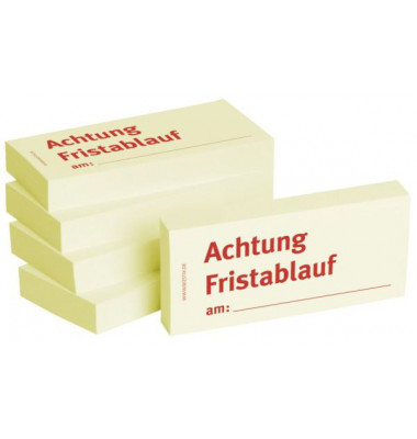 Haftmarker 1301010153, Business, 75x35mm, gelb, "Achtung Fristablauf am", rechteckig