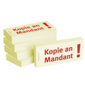 Haftmarker 1301010155, Business, 75x35mm, gelb, "Kopie an Mandant", rechteckig