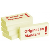 Haftmarker 1301010156, Business, 75x35mm, gelb, "Original an Mandant", rechteckig