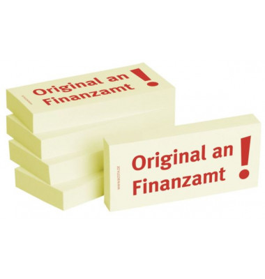 bedruckte Haftnotizen "Original an Finanzamt" bedruckte Haftnotizen "Original an Finanzamt"