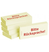 Haftmarker 1301010159, Business, 75x35mm, gelb, "Bitte R&uuml;cksprache", rechteckig
