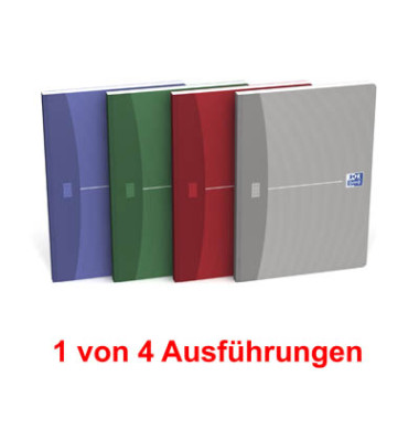 Notizbuch 100103389, Office Essentials, farbig sortiert, A5, kariert, 90g, 96 Blatt / 192 Seiten