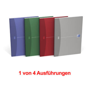 Notizbuch 100100923, Office Essentials, farbig sortiert, A4, kariert, 90g, 96 Blatt / 192 Seiten
