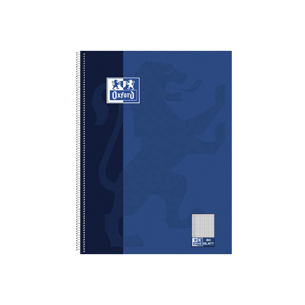 4006144582033 - Collegeblock 100050358 Schule Lineatur 22   liniert mit Rand innen A4+ 90g blau 80 Blatt 4006144582033 Oxford