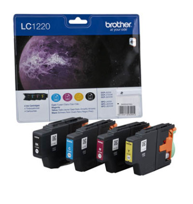 Druckerpatrone LC-1220 schwarz / cyan / magenta / gelb 4x 300 Seiten Multipack