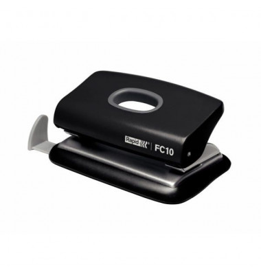 B&uuml;rolocher FC10 23638501, schwarz, bis 1mm 10 Blatt, mit Anschlagschiene