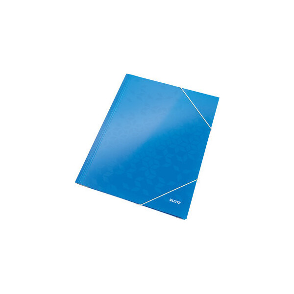 4002432395118 - Eckspannmappe WOW 3982-00-36 A4 blau metallic PP-kaschiert 300g mit 3 Einschlagklappen 4002432395118 Leitz