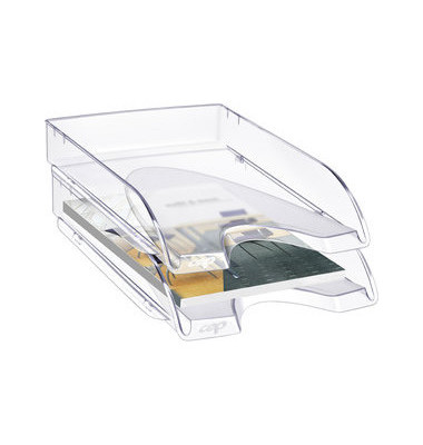 Briefablage DENIA 1002000111, A4/C4, glasklar, Polystyrol stapelbar