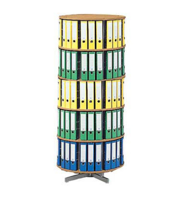 Ordnerdrehs&auml;ulen R2081BB5 Typ R2 buche, 5 Etagen, bis 120 Ordner, 