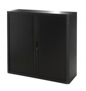 Rollladenschrank easyOffice E1CT0004400045, abschlie&szlig;bar, 2 OH, schwarz, 110x104x41,5cm (BxHxT)