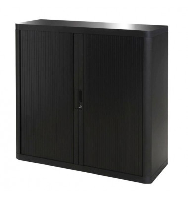 Rollladenschrank easyOffice E1CT0004400045, abschlie&szlig;bar, 2 OH, schwarz, 110x104x41,5cm (BxHxT)