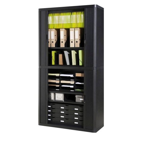 3660141931242 - Aktenschrank easy Office E2CT0004400027 Kunststoff Stahl abschließbar 4 OH 110 x 204 x 415 cm schwarz 3660141931242 PAPERFL