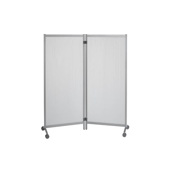3660141900040 - Mobile Trennwand desinfektionsmittelbeständig 2 Elemente semitransparent