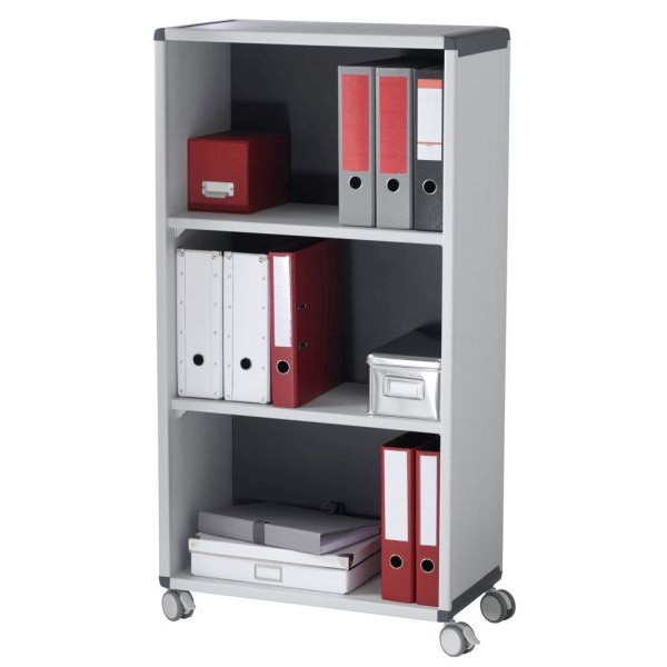 3660141180220 - Mobile Aktenordnerregale grau anthrazit 3 Fächer 3660141180220 PAPERFLOW