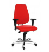 B&uuml;rostuhl Sitness 30, rot / silber, mit Armlehnen, bis 110kg, ohne Kopfst&uuml;tze