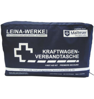 KFZ-Verbandtasche Compact schwarz gefüllt DIN 13164 KFZ-Verbandtasche Compact schwarz gefüllt DIN 13164