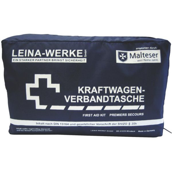 4011166110027 - KFZ-Verbandtasche Compact schwarz gefüllt DIN 13164 4011166110027 Leina-Werke