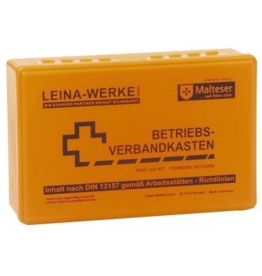 Verbandkasten klein orange gefüllt DIN 13157 Verbandkasten klein orange gefüllt DIN 13157