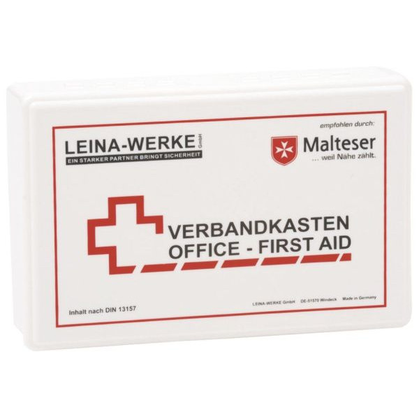 Leina-Werke Betriebsverbandkasten Office-First Aid weiß gefüllt DIN 13157 -  Bürobedarf Thüringen