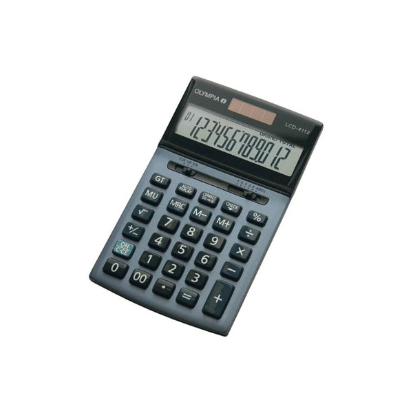 4030152191024 - Taschenrechner LCD-4112                    stahlblau