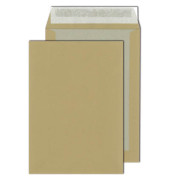 Versandtaschen, C4, ohne Fenster, haftklebend, mit Papprückwand, 110g, braun