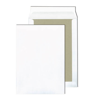 Versandtaschen C4 ohne Fenster mit Papprückwand haftklebend 120g weiß