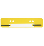 Heftstreifen kurz, 34x150mm, Kunststoff mit Kunststoffdeckleiste, gelb