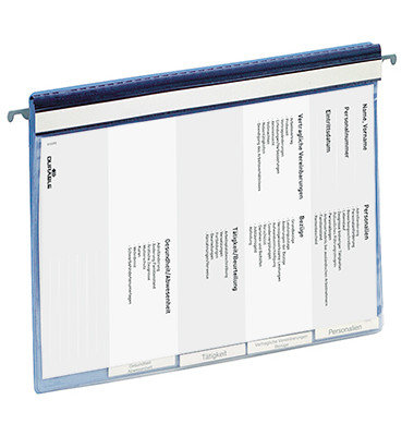 Personalakten 2555 06, A4 blau Kunststoff