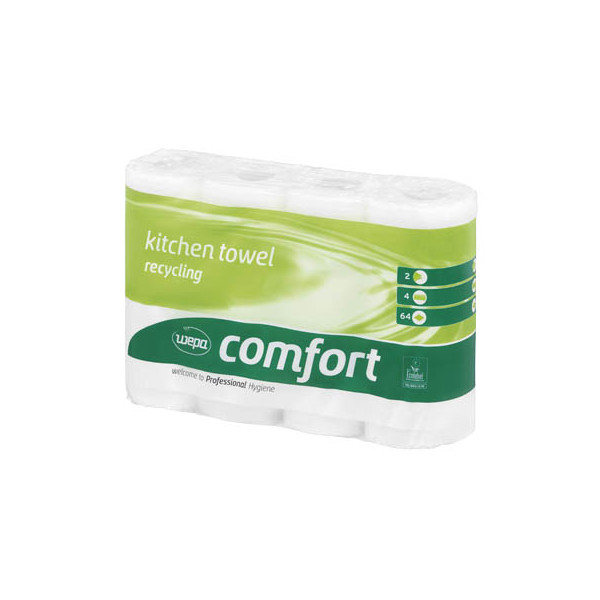 4000735231409 - Küchenrollen Comfort 167059 2-lagig weiß Rolle à 64 Blatt 4000735231409 4 Stück 4000735231409 - Küchenrollen Comfort 167059 2-lagig weiß Rolle à 64 Blatt 4000735231409 4 Stück
