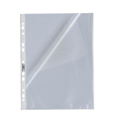 Prospekth&uuml;llen 266319, A4 transluzent genarbt, oben & links offen, 0,055mm