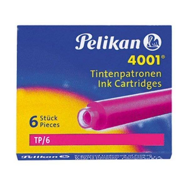10 Stück Pelikan Füllerpatronen 4001TP/6 321075 pink 4012700321077 Pelikan 6 Stück