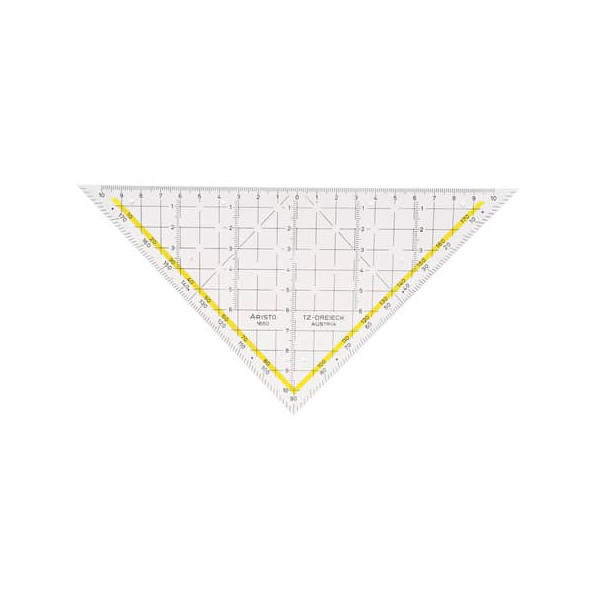 Aristo Kunststoff-Geodreieck TZ-Dreieck 1650/1 glasklar 22,5cm - Bürobedarf  Thüringen