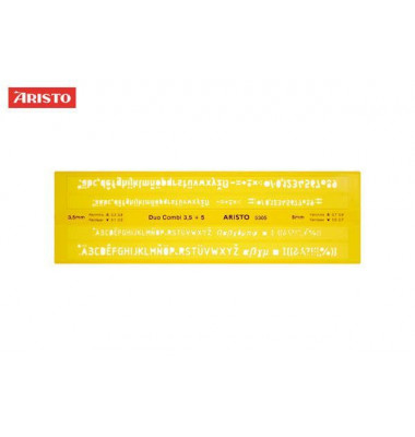 Schriftschablone Duo-Combi f.Faserschr.