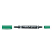Permanentmarker Lumocolor duo, 348-5, Packung, gr&uuml;n, 0,6-1,5mm Rundspitze/doppel