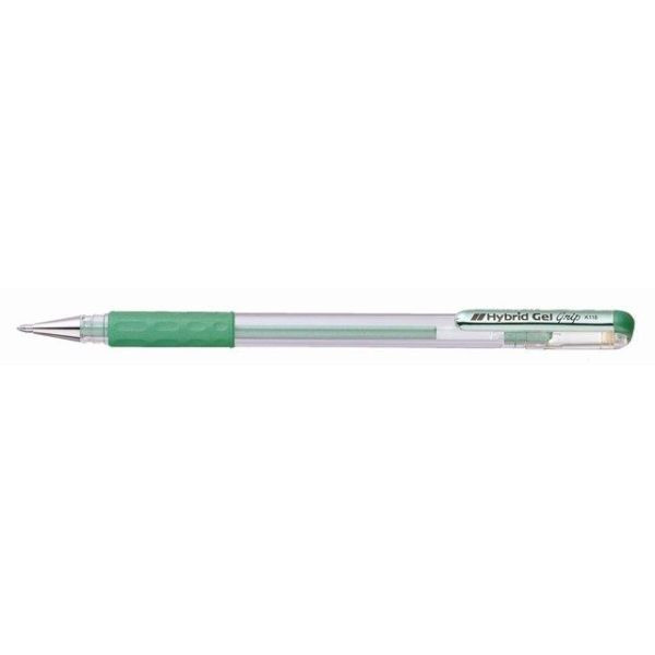 12 Stück Pentel Gelschreiber Hybrid Gel Grip Metallic K118-MD grün-metallic 0,4mm 3474377923144 Pentel
