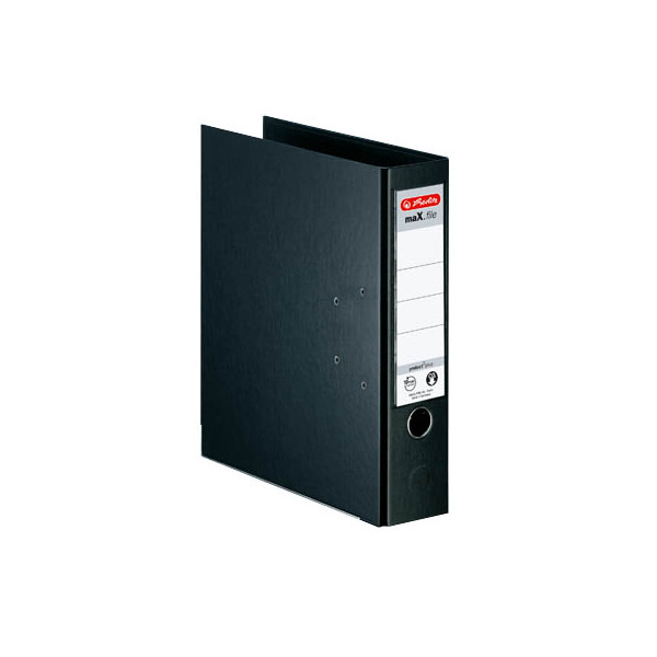 10 Stück Herlitz Ordner maX.file protect plus 10834315, A4 80mm breit PP vollfarbig schwarz 4008110308005 Herlitz