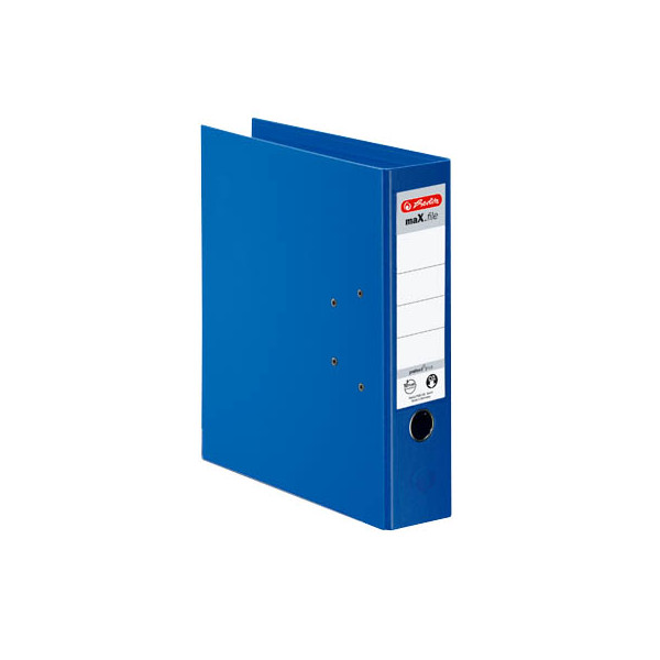 10 Stück Herlitz Ordner maX.file protect plus 10834331, A4 80mm breit PP vollfarbig blau 4008110308043 Herlitz