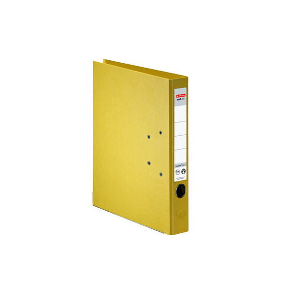 10 Stück Herlitz Ordner maX.file protect plus 10834778, A4 50mm schmal PP vollfarbig gelb 4008110308487 Herlitz