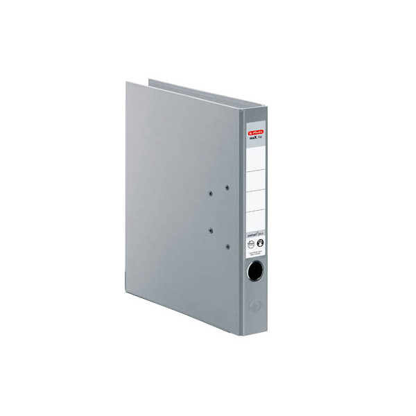 10 Stück Herlitz Ordner maX.file protect plus 10834794, A4 50mm schmal PP vollfarbig grau 4008110308524 Herlitz