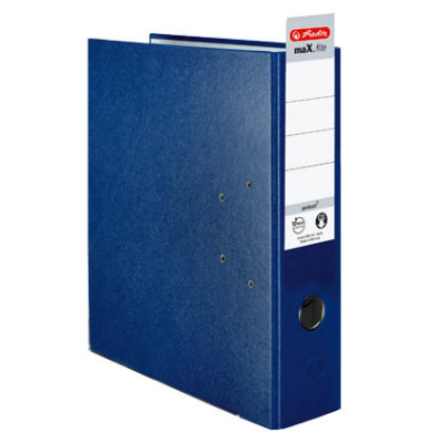 Ordner maX.file protect 5480405, A4 80mm breit PP vollfarbig blau