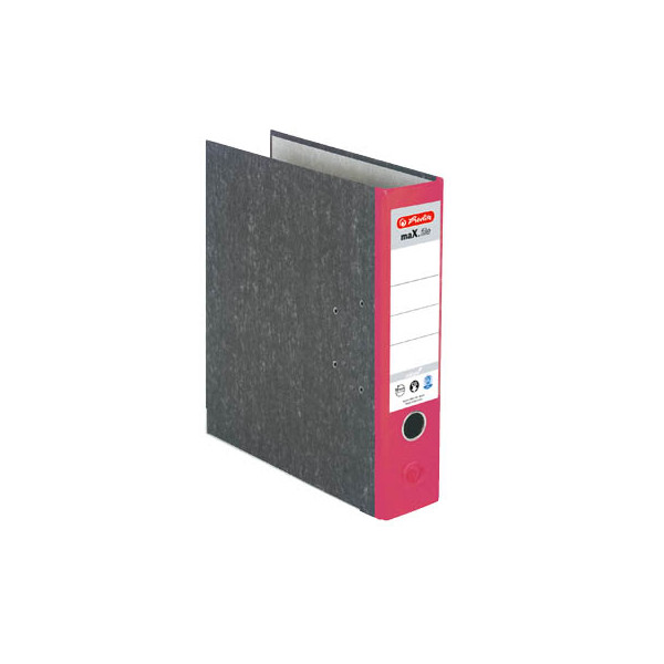 20 Stück Herlitz Ordner maX.file nature 5171301, A4 80mm breit Karton rot 4008115171307 Herlitz