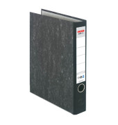 Ordner maX.file nature 5141809, A4 50mm schmal Karton Wolkenmarmor schwarz