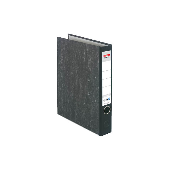 25 Stück Herlitz Ordner maX.file nature 5141809, A4 50mm schmal Karton Wolkenmarmor schwarz 4008115141805 Herlitz