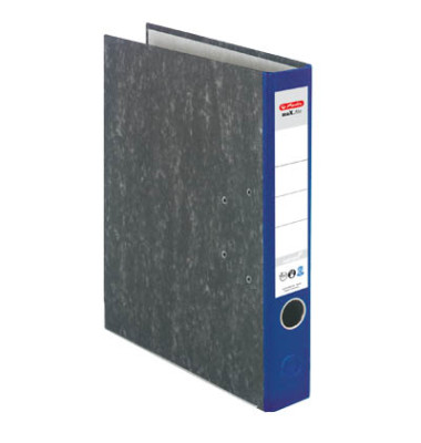 Ordner maX.file nature 05141403, A4 50mm schmal Karton Wolkenmarmor blau