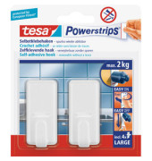 Klebenagel Powerstrips, 58010, bis 2kg, wei&szlig;