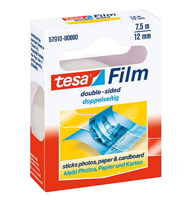 Klebeband tesafilm doppelseitig 12mm x 7,5m transparent