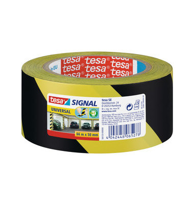 Tesa Signal-Packband Universal 58134 50mm x 66m gelb/schwarz PP