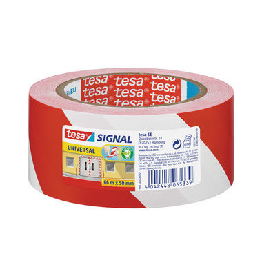 Signalpackband Universal 58134-00000-00, 50mm x 66m, 50my, rot/wei&szlig;